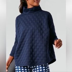 Tuckernuck Navy Quilted Funnel Pullover